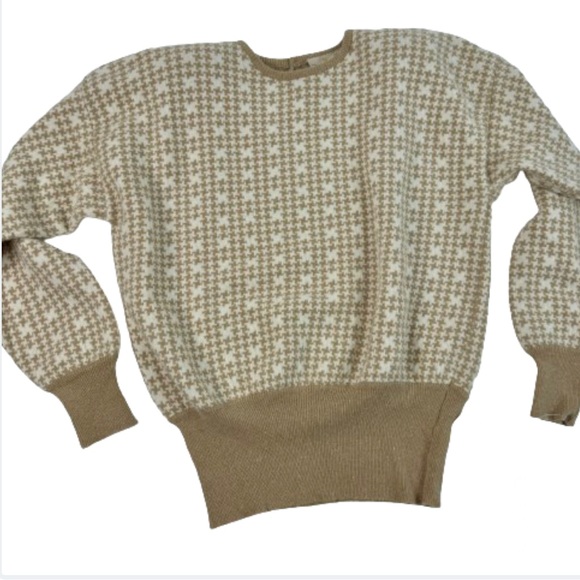 Vintage Wool Houndstooth Sweater - Picture 1 of 4